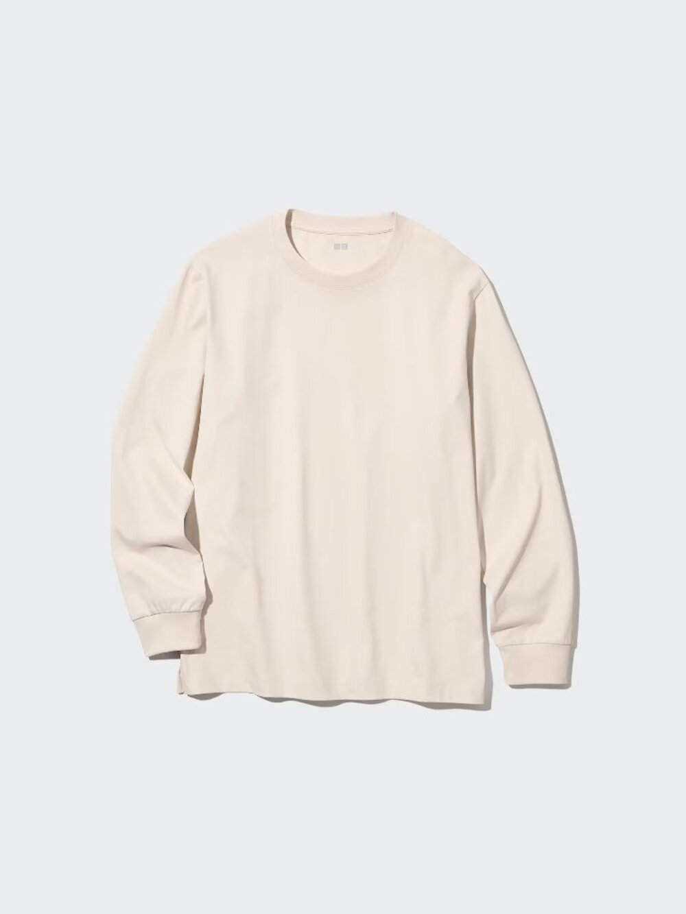 Uniqlo AIRism UV Protection Long-Sleeve T-Shirt - Beige, Men's XL